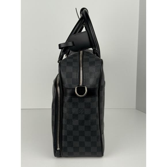 Louis Vuitton Damier Graphite Icart Business Bag Briefcase Handbag Black - Picture 10 of 16